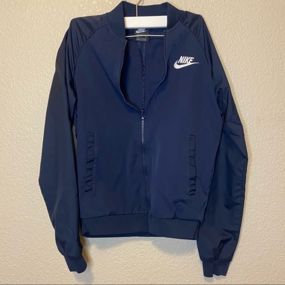 Nike Women's Navy Bomber Zip Up Jacket‎ Size Small